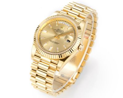PPM Factory Rolex DD 2836/3255 Movement 18K Gold President Band Gold Face Watch